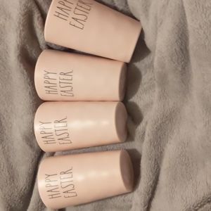 Rae Dunn plastic pink Easter tumblers